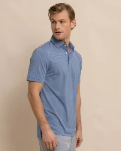 Best Southern Tide Brrr°-Eeze Baytop Stripe Performance Polo