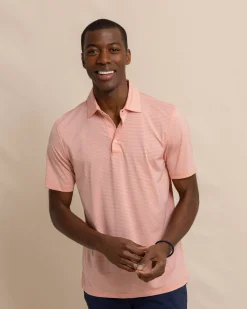 Best Southern Tide Brrr°-Eeze Baytop Stripe Performance Polo
