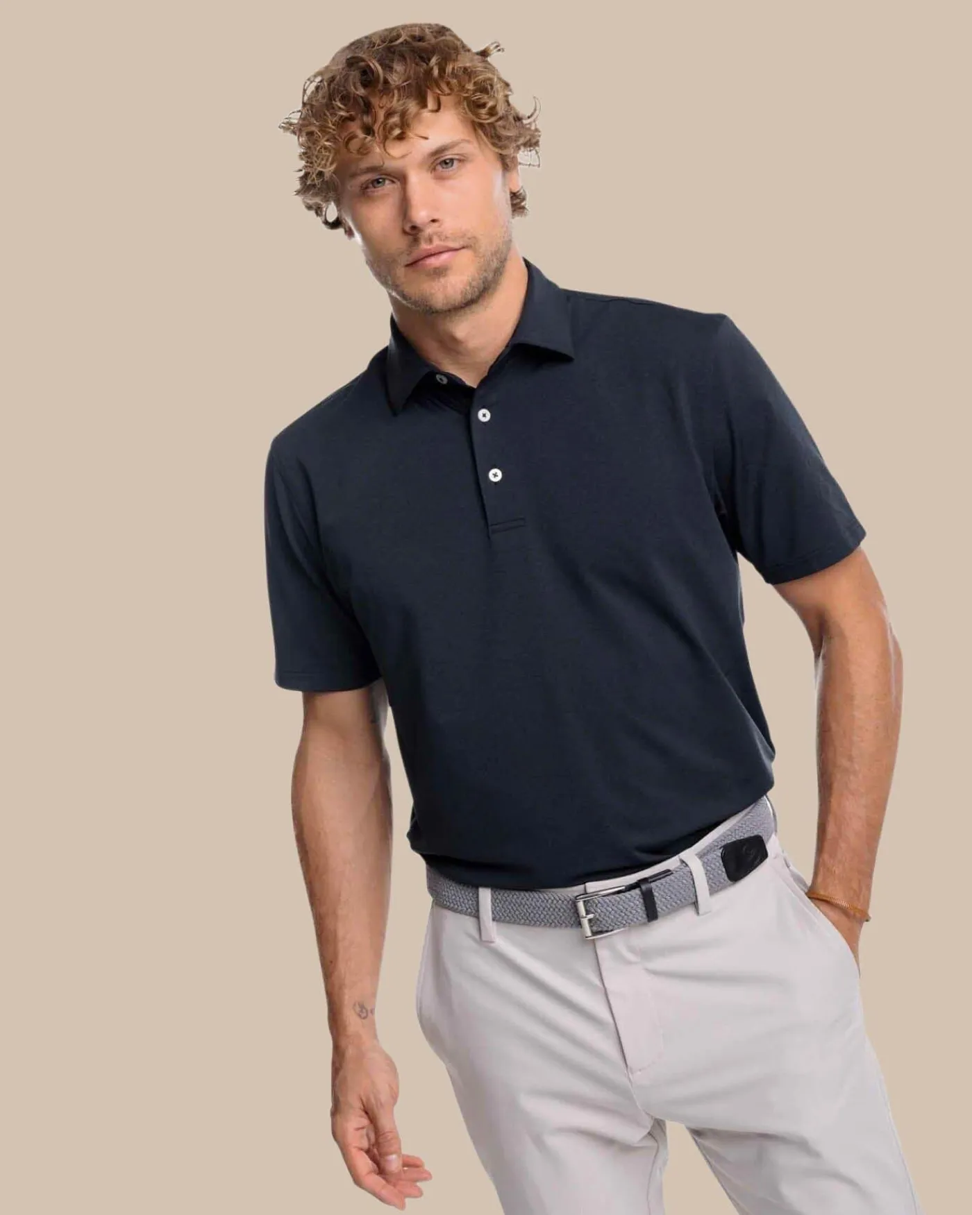 Clearance Southern Tide Brrr°®-Eeze Heather Performance Polo Shirt