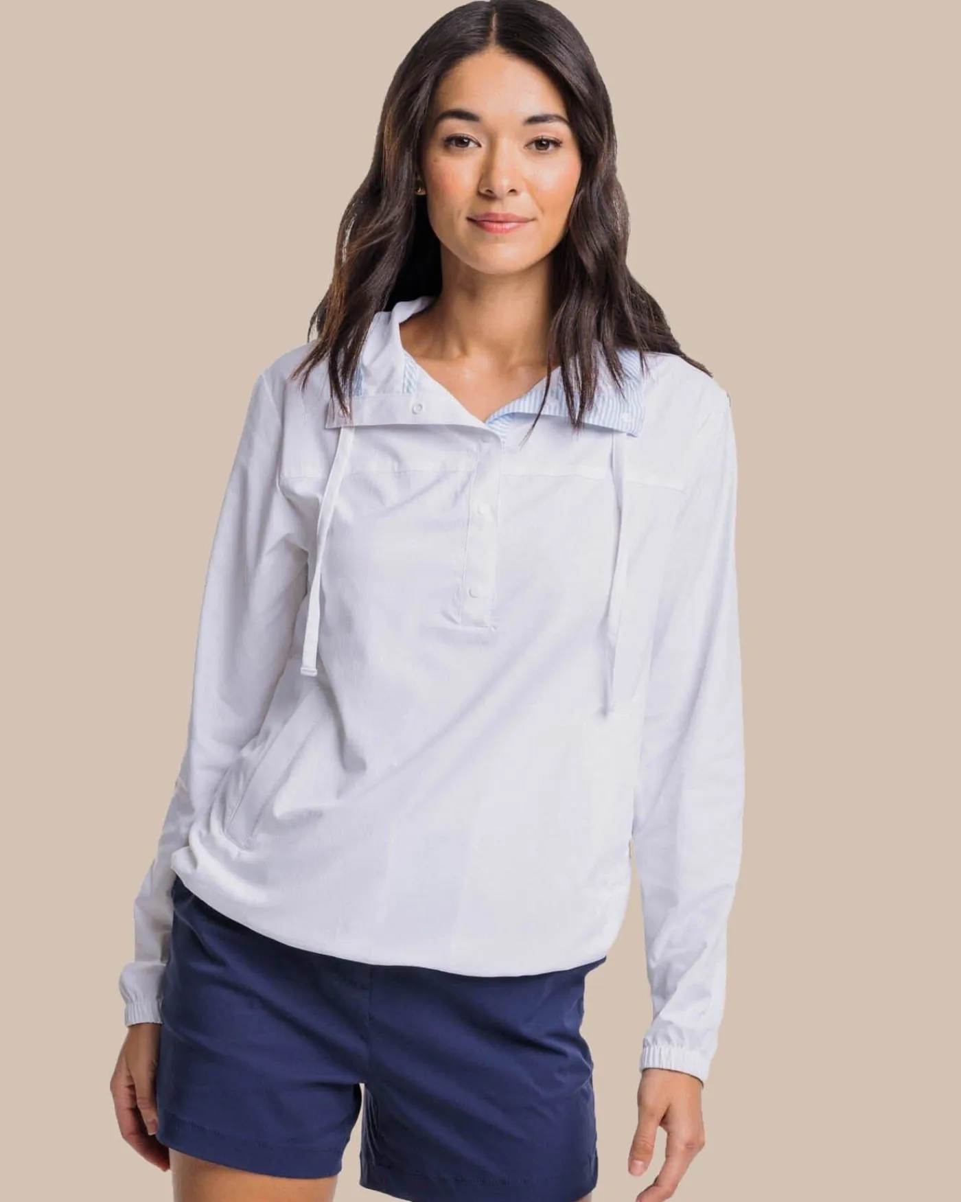 Shop Southern Tide Calie Pop Placket Popover