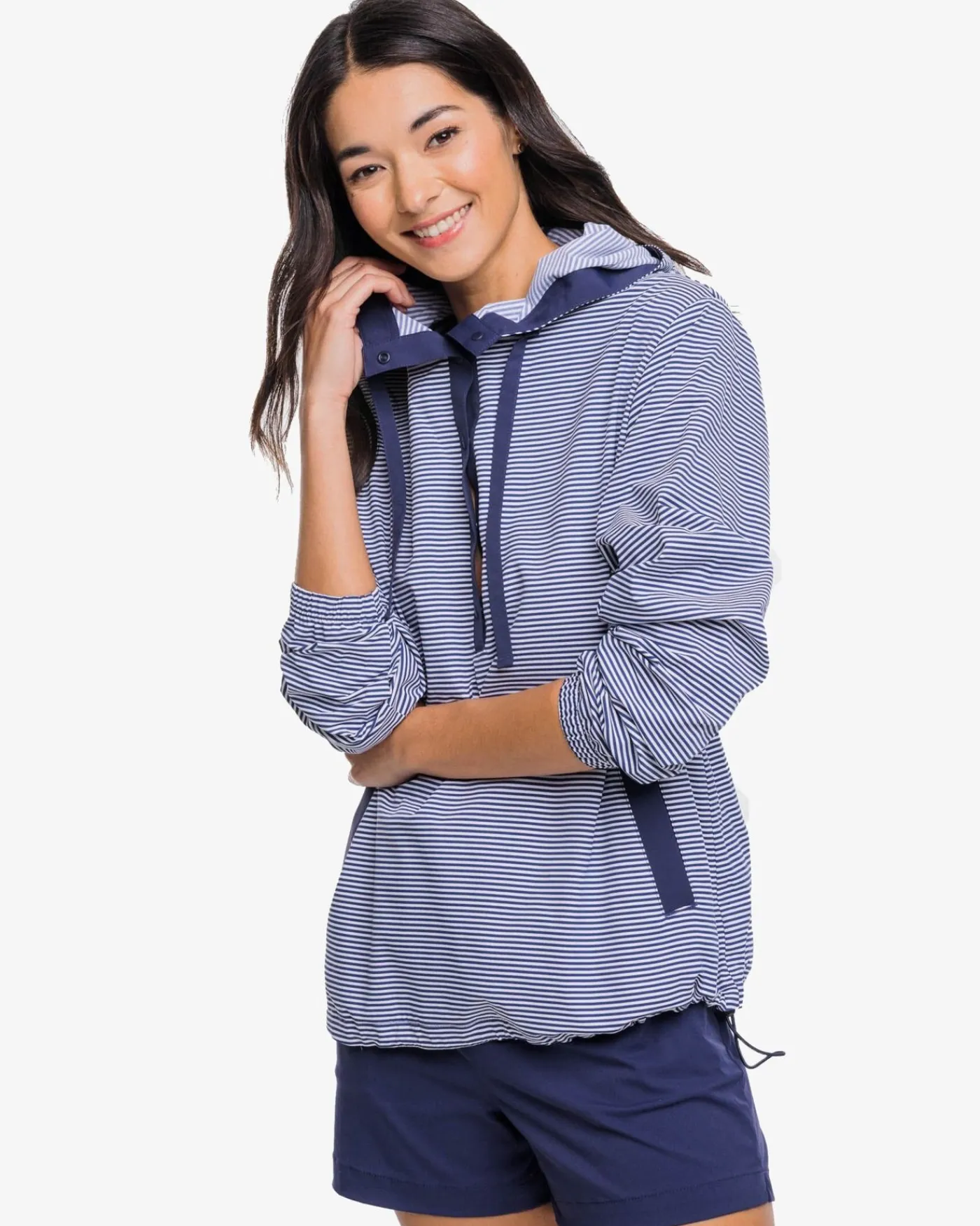 Discount Southern Tide Calie Skip Stripe Popover Classic White