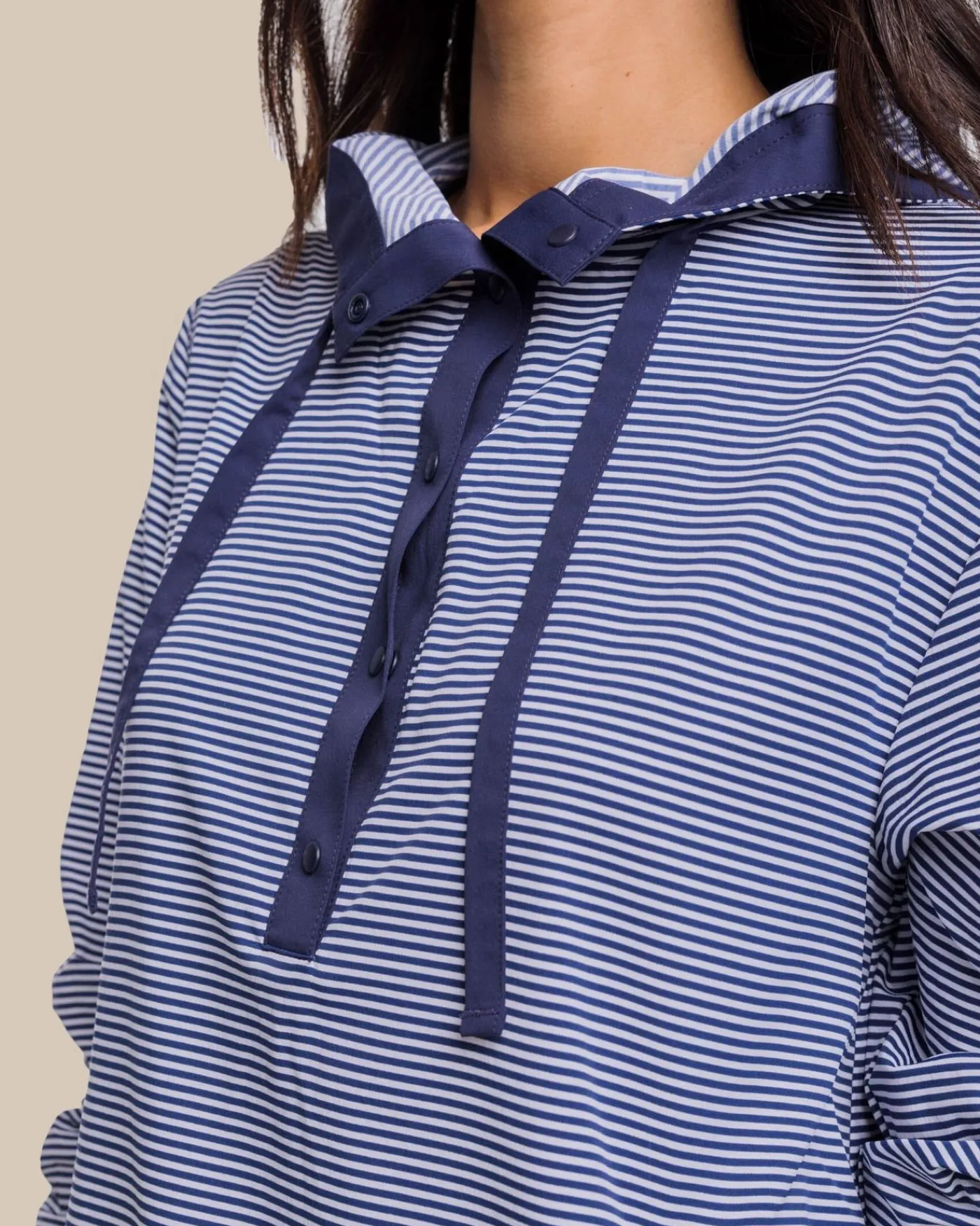 Discount Southern Tide Calie Skip Stripe Popover Classic White
