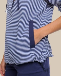 Discount Southern Tide Calie Skip Stripe Popover Classic White