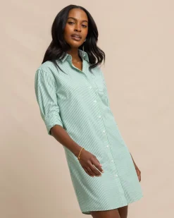 Outlet Southern Tide Cam Stripe Poplin Dress