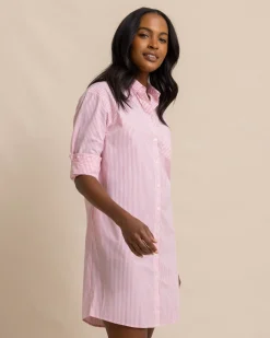 Outlet Southern Tide Cam Stripe Poplin Dress