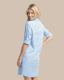 Outlet Southern Tide Cam Stripe Poplin Dress