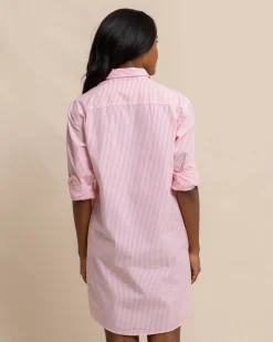 Discount Southern Tide Cam Stripe Poplin Dress