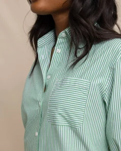 Discount Southern Tide Cam Stripe Poplin Dress