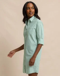 Discount Southern Tide Cam Stripe Poplin Dress