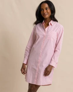 Discount Southern Tide Cam Stripe Poplin Dress