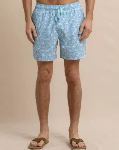 Fashion Southern Tide Caps Off Swim Trunk Marine Blue