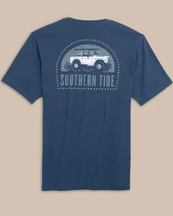 Sale Southern Tide Catch Me On The Coast Short Sleeve T-Shirt Aged Denim