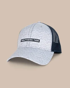 Discount Southern Tide Change Your Altitude Print Performance Trucker Seagull Grey