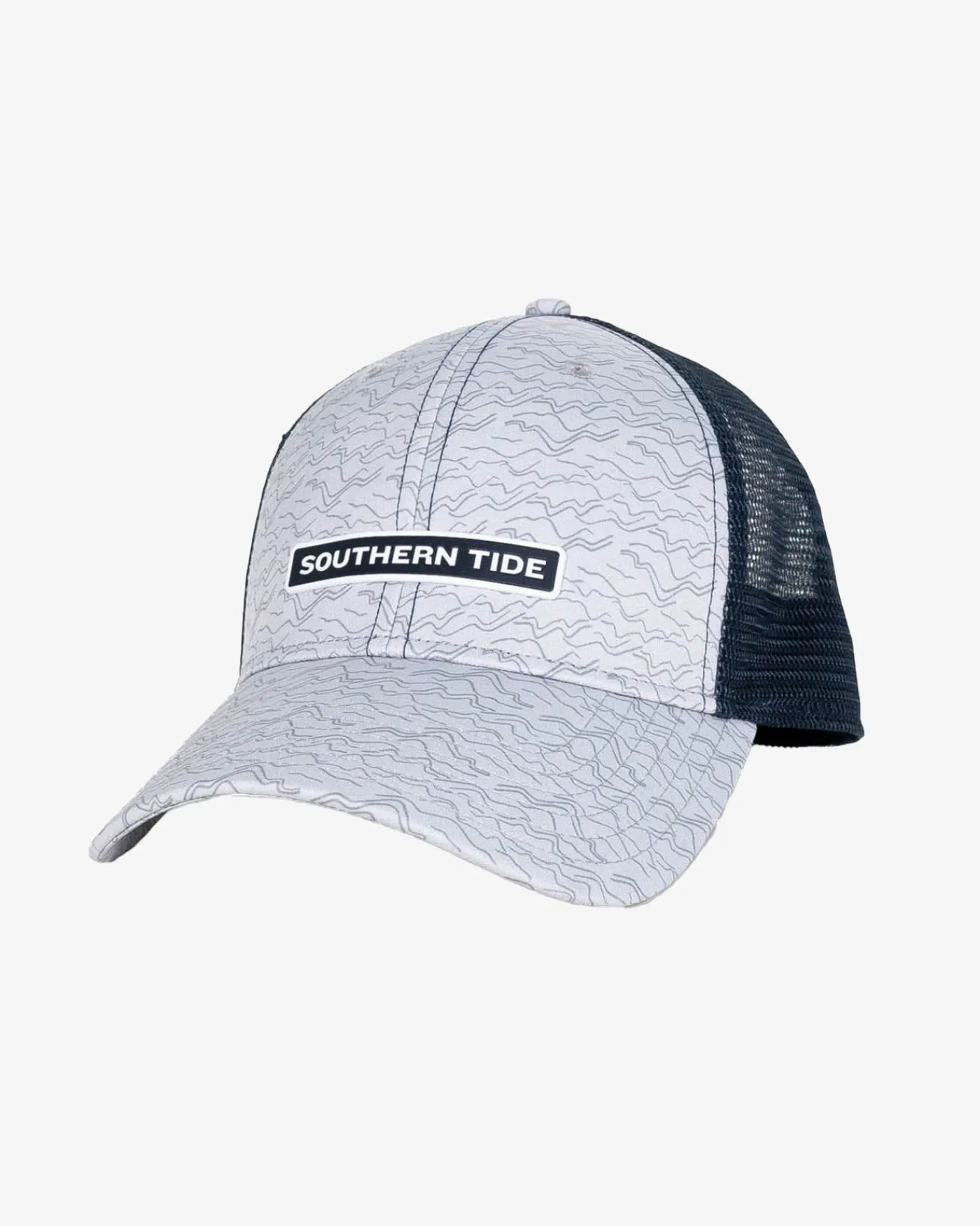 Discount Southern Tide Change Your Altitude Print Performance Trucker Seagull Grey