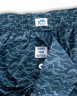 Online Southern Tide Change Your Altitude Printed Boxer Blue Haze