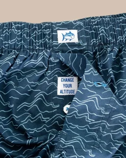 Online Southern Tide Change Your Altitude Printed Boxer Blue Haze