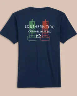 Shop Southern Tide Channel Marker Buoy Short Sleeve T-Shirt Navy