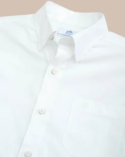 Online Southern Tide Charleston Overbrook Solid Long Sleeve Sport Shirt Classic White