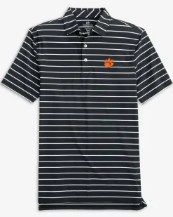 Sale Southern Tide Clemson Tigers Brrr°®-Eeze Desmond Stripe Polo Black