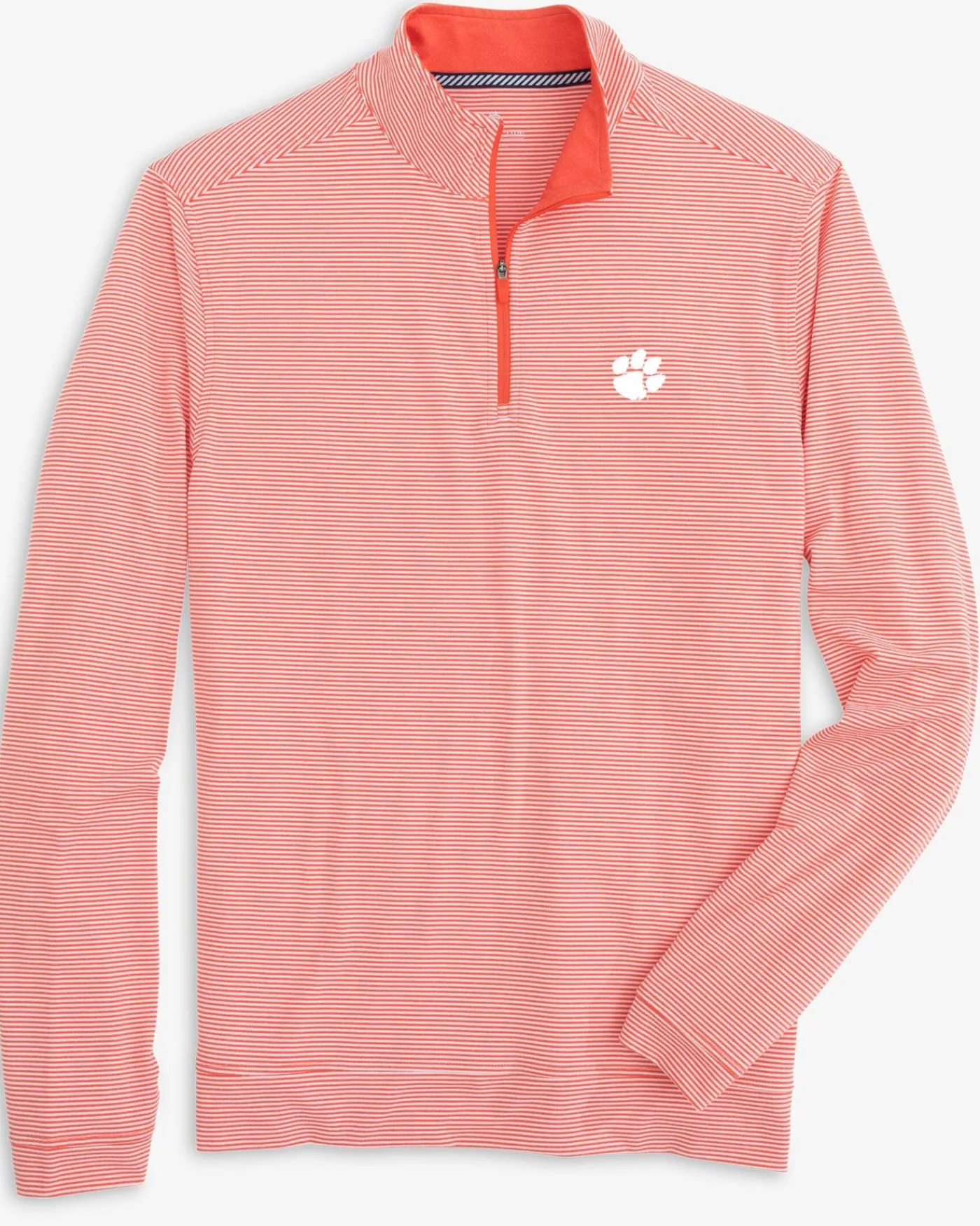 Flash Sale Southern Tide Clemson Tigers Cruiser Micro-Stripe Heather Quarter Zip