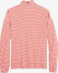 Flash Sale Southern Tide Clemson Tigers Cruiser Micro-Stripe Heather Quarter Zip