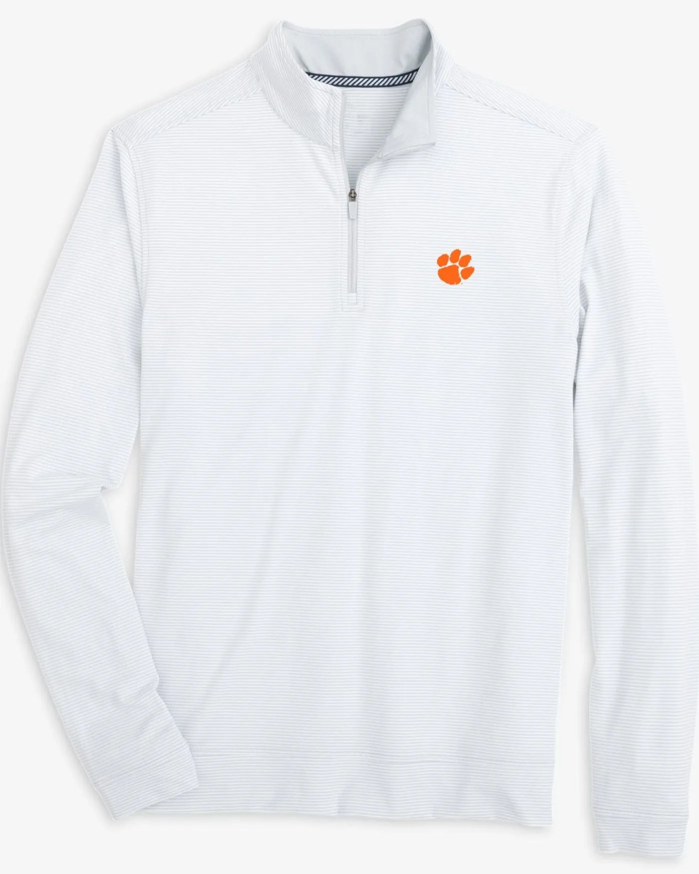 Flash Sale Southern Tide Clemson Tigers Cruiser Micro-Stripe Heather Quarter Zip