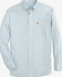 Best Sale Southern Tide Clemson Tigers Gingham Button Down Shirt