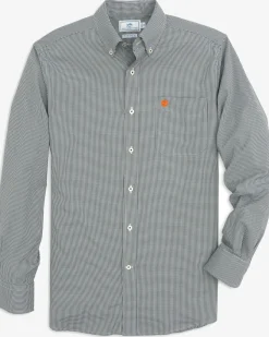 Best Sale Southern Tide Clemson Tigers Gingham Button Down Shirt