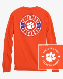 New Southern Tide Clemson Tigers Ring Badge T-Shirt Endzone Orange