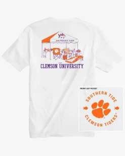 Discount Southern Tide Clemson Tigers Tailgate Time T-Shirt Classic White
