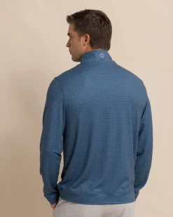 Cheap Southern Tide Clubbin' It Print Cruiser Quarter Zip