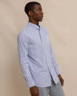 Best Sale Southern Tide Coastal Passage Trailside Plaid Long Sleeve Sport Shirt