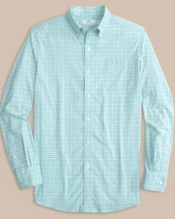 Best Sale Southern Tide Coastal Passage Trailside Plaid Long Sleeve Sport Shirt