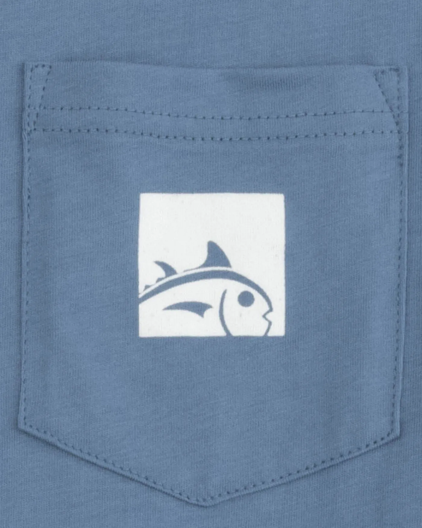 Best Southern Tide Cropped Skipjack Box Short Sleeve T-Shirt Coronet Blue