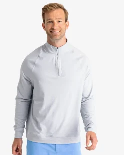 Shop Southern Tide Cruiser Heather Quarter Zip Pullover