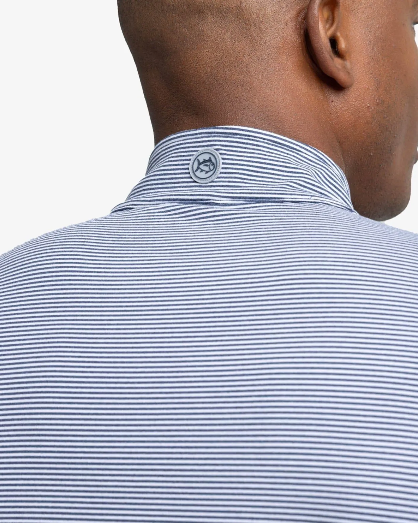 New Southern Tide Cruiser Micro-Stripe Heather Quarter Zip