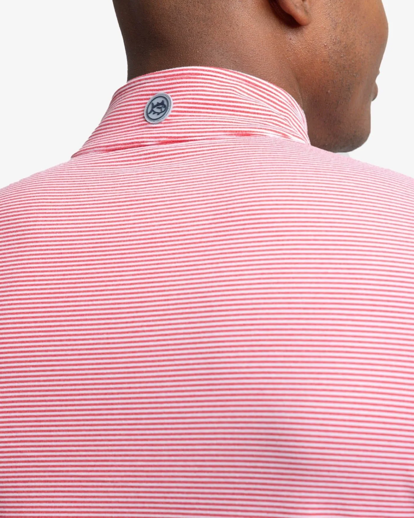 New Southern Tide Cruiser Micro-Stripe Heather Quarter Zip