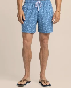 Fashion Southern Tide Dazed And Transfused Swim Trunk Coronet Blue