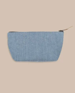 Fashion Southern Tide Denim Travel Pouch Navy