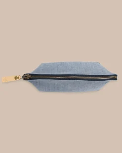 Fashion Southern Tide Denim Travel Pouch Navy