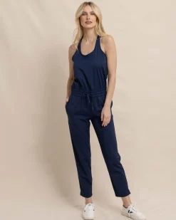 Outlet Southern Tide Devyn Jumpsuit Dress Blue