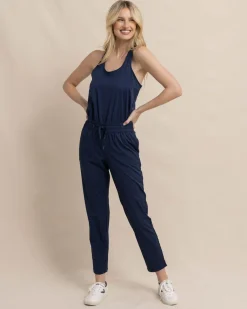 Outlet Southern Tide Devyn Jumpsuit Dress Blue