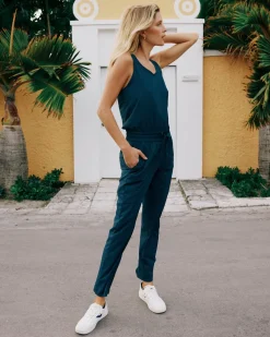 Outlet Southern Tide Devyn Jumpsuit Dress Blue
