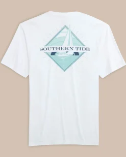 Shop Southern Tide Diamond Sailing Short Sleeve T-Shirt Classic White