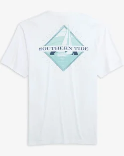 Shop Southern Tide Diamond Sailing Short Sleeve T-Shirt Classic White