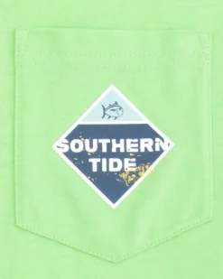 Fashion Southern Tide Diamond St Trademark Short Sleeve T-Shirt Pistachio Green
