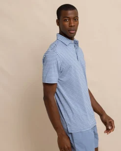Best Sale Southern Tide Driver Carova Stripe Polo Shirt