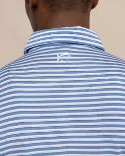 Best Sale Southern Tide Driver Carova Stripe Polo Shirt