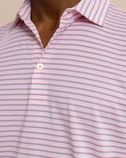 Best Sale Southern Tide Driver Carova Stripe Polo Shirt