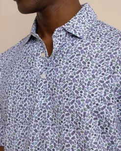 Outlet Southern Tide Driver Dazed And Transfused Printed Polo Classic White